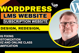 build, develop wordpress membership website subscription website lms website