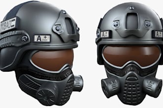 sculpt 3d helmet printable custom mask cosplay model futuristic halloween helmet