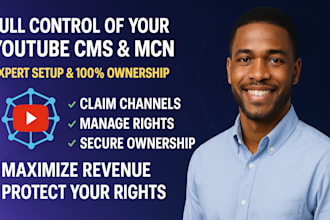claim and setup your youtube cms, mcn with full ownership, fuga cms or orchard