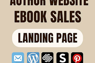 design a unique squarespace website for authors ebook sales landing page