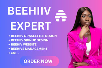 do beehiiv full setup, beehiiv newsletter, landing page, website,beehive manage