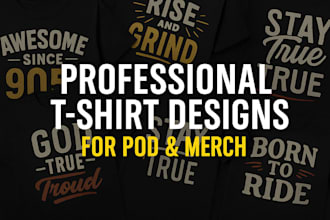 do custom t shirt design for merch by amazon or etsy