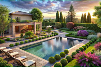 design frontyard backyard pool home gardens as a landscape architect