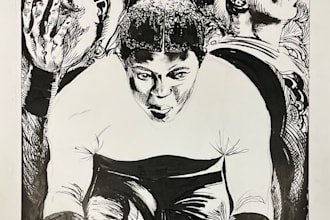 do comic and graphic novel illustrations and portraits