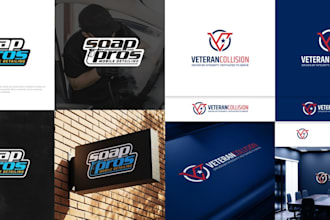 create car wash auto detailing automotive logo design