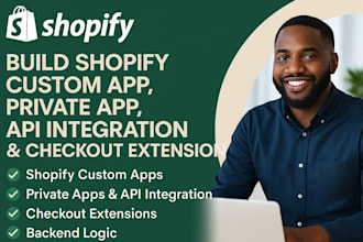 build shopify custom app private app checkout extension backend logic graphql