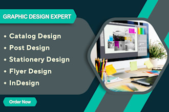 design professional catalogues, flyers, stationery and posters