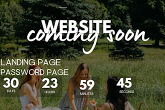 design a responsive coming soon page under construction shopify password page