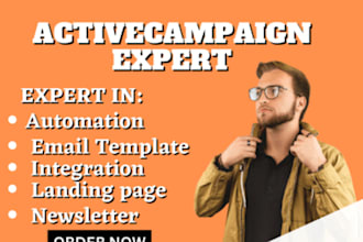design activecampaign, convertkit email template, automaton and form integration