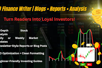 write stock market blogs, updates, and analysis