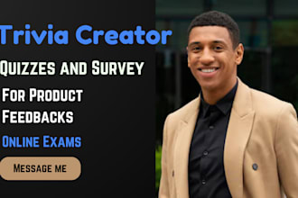 create trivia creator survey and test survey for your new product
