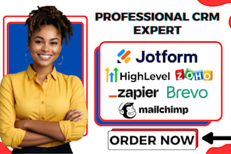 setup mailchimp brevo zoho crm jotform ai chatbot API webhook zapier integration