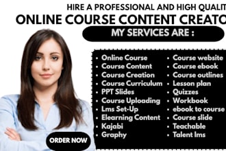 create online course, curriculum, on kajabi, talent lms, graphy, teachable