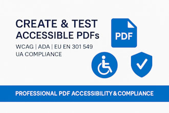 create, test accessible pdfs wcag, ada, eu en 301 549, ua compliance