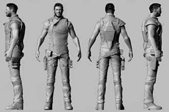 do 3d stylized game model 3d realistic character 3d game character 3d game asset