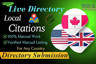 do 350 USA local citations and directory submissions
