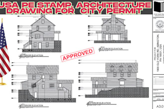 sign, stamp, seal and review your USA architectural plan as a licensed architect