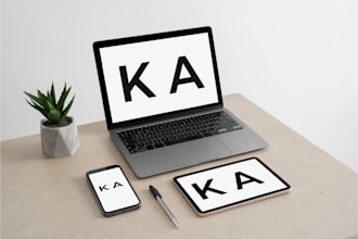 create minimalist logo, corporate brand book, and identity