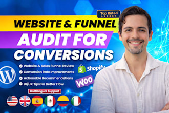 audit and optimize your website and sales funnel to boost conversions and ROI