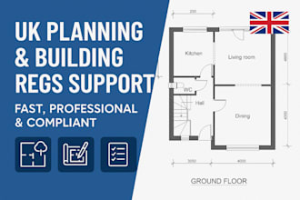 prepare UK residential planning permission and building regulations