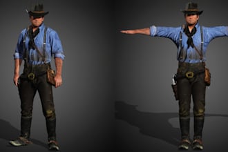 make aaa quality character,rig ue5 game ready hero,protagonist male 3danimation