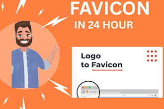 design professional favicon for website, blog, or brand