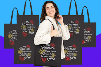 design rare custom tote bags with unique art or quotes