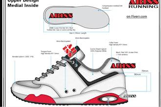 design shoes and create tech packs,sneakers, heels, leather shoes,footwear packs
