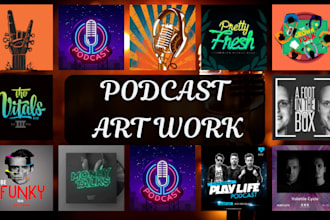 design professional podcast cover art logo design and artwork for all platforms