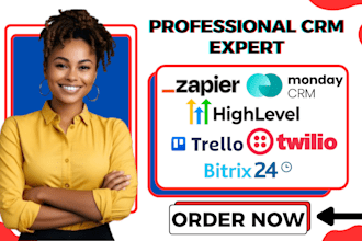 setup monday crm bitrix 24 twillio pabbly form close io trello docusign zapier