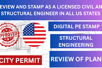 do structural engineer, california, ohio, indiana pe stamp for city permit