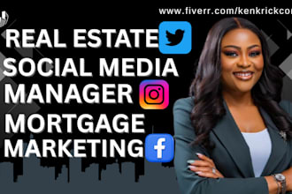 be your real estate mortgage finance social media manager and content creator