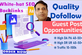 build white hat SEO backlinks on high da  DR websites