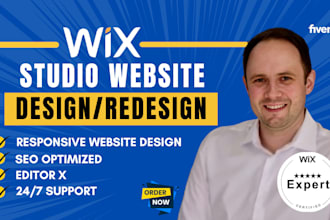 design wix website design or wix redesign wix landing wix studio ecommerce store