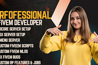 create perfect fivem roleplay server, qbcore server, esx server script, fivem pd