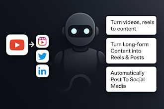 build an ai bot to turn youtube podcasts, or blogs into reels and posts