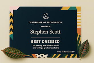 design custom certificates for awards and courses