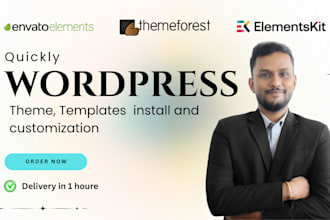 quickly install the envato element kit, themeforest, wordpress theme, template