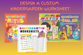 design professional custom kindergarden worksheets