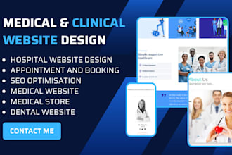 design medical, healthcare, clinic, dental website