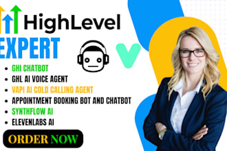 be your gohighlevel expert,elevenlabs,ai cold calling agent,ai synthflow expert