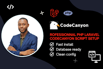 install and configure your PHP, laravel codecanyon script