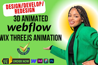 3d animated wix webflow developer website threejs spline 3d animation to website