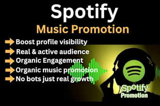 do organic spotify music promotion, track and album promotion