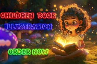 draw professional storybook and picture book illustration for children