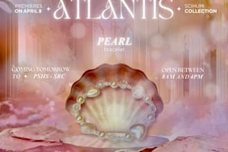 design an aesthetic promo poster for your jewelry business