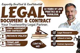 write, review legal document, contract, agreement, policy writing, motions, nda