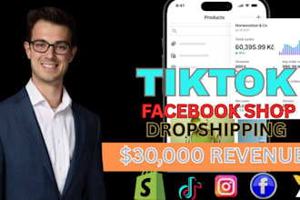 set up facebook shop, tiktok, instagram shop, fix meta pixel, shopify and etsy