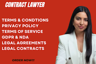 draft and review legal contracts, agreements, nda as your lawyer