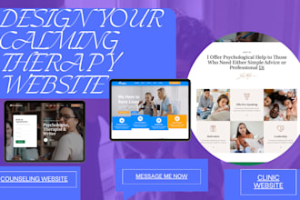 design therapy website or counseling website for your practice